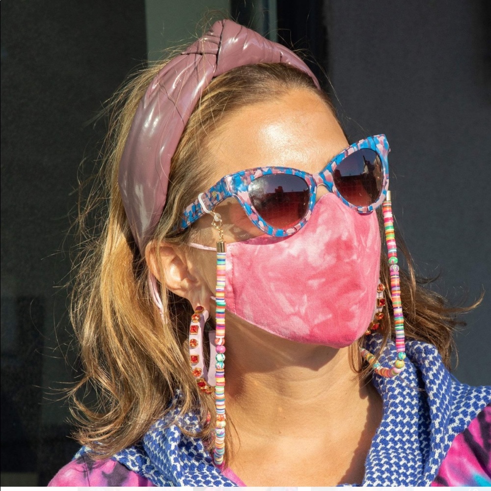 Lele sadoughi pink tie dye mask NEW